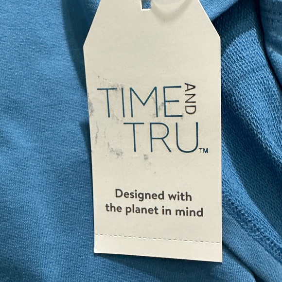 NEW Time & Tru Flutter Sleeve Feminine Blue Women’s Top Women’s SZ M - Picture 5 of 7